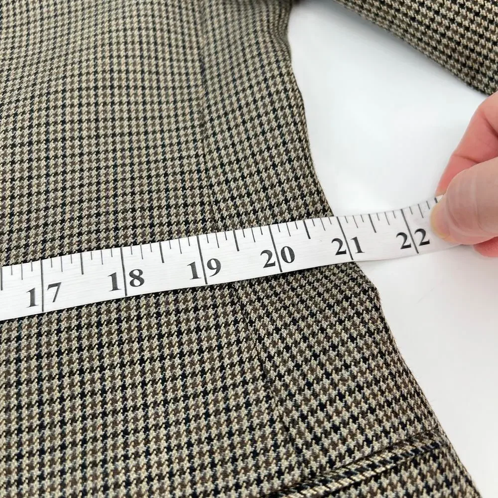 Lauren Ralph Lauren Men’s Sport Coat Blazer L 44R Brown Houndstooth Two Button